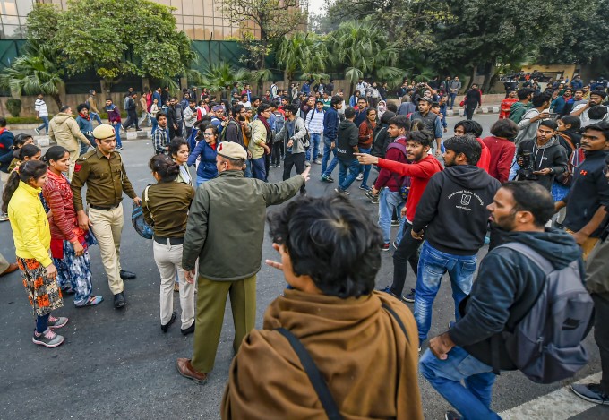 JNU Students Protest In New Delhi JNU Students Protest In New Delhi