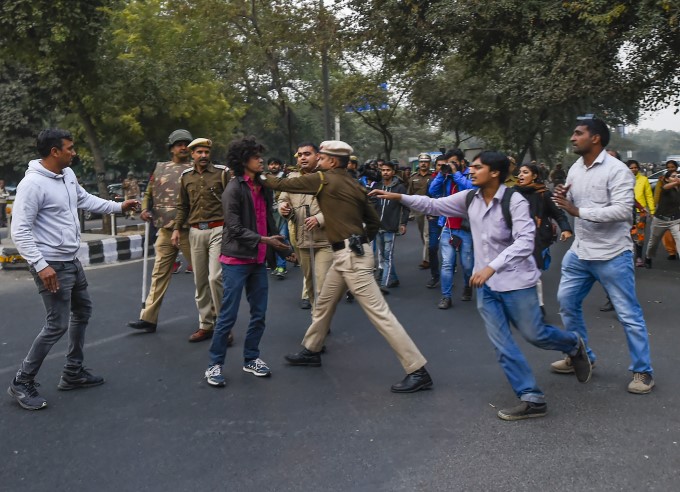 JNU Students Protest In New Delhi JNU Students Protest In New Delhi