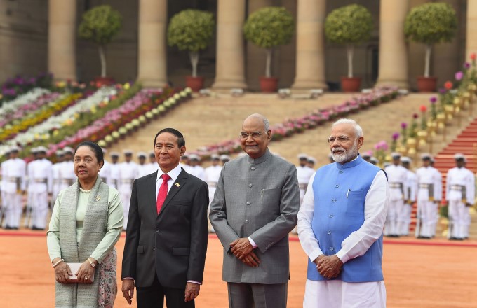 Myanmar President U Win Myint 3 Day Visit To India Myanmar President U Win Myint 3 Day Visit To India