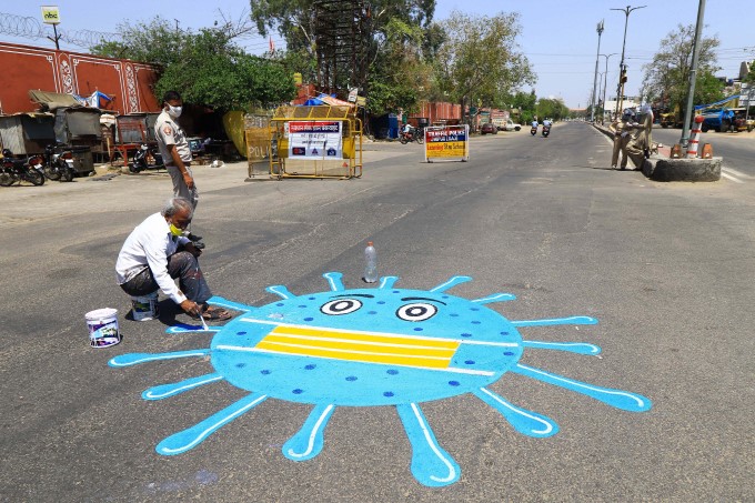 Coronavirus Awareness Painting Across World Coronavirus Awareness Painting Across World