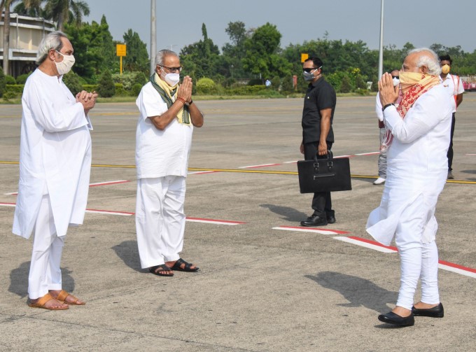 PM Modi Visits Odisha After Cyclone Amphan Devastation PM Modi Visits Odisha After Cyclone Amphan Devastation