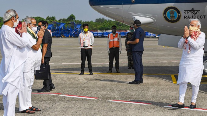 PM Modi Visits Odisha After Cyclone Amphan Devastation PM Modi Visits Odisha After Cyclone Amphan Devastation