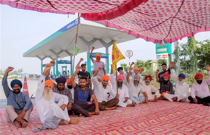 Farmers Protest Against Agriculture-related Bills Farmers Protest Against Agriculture-related Bills