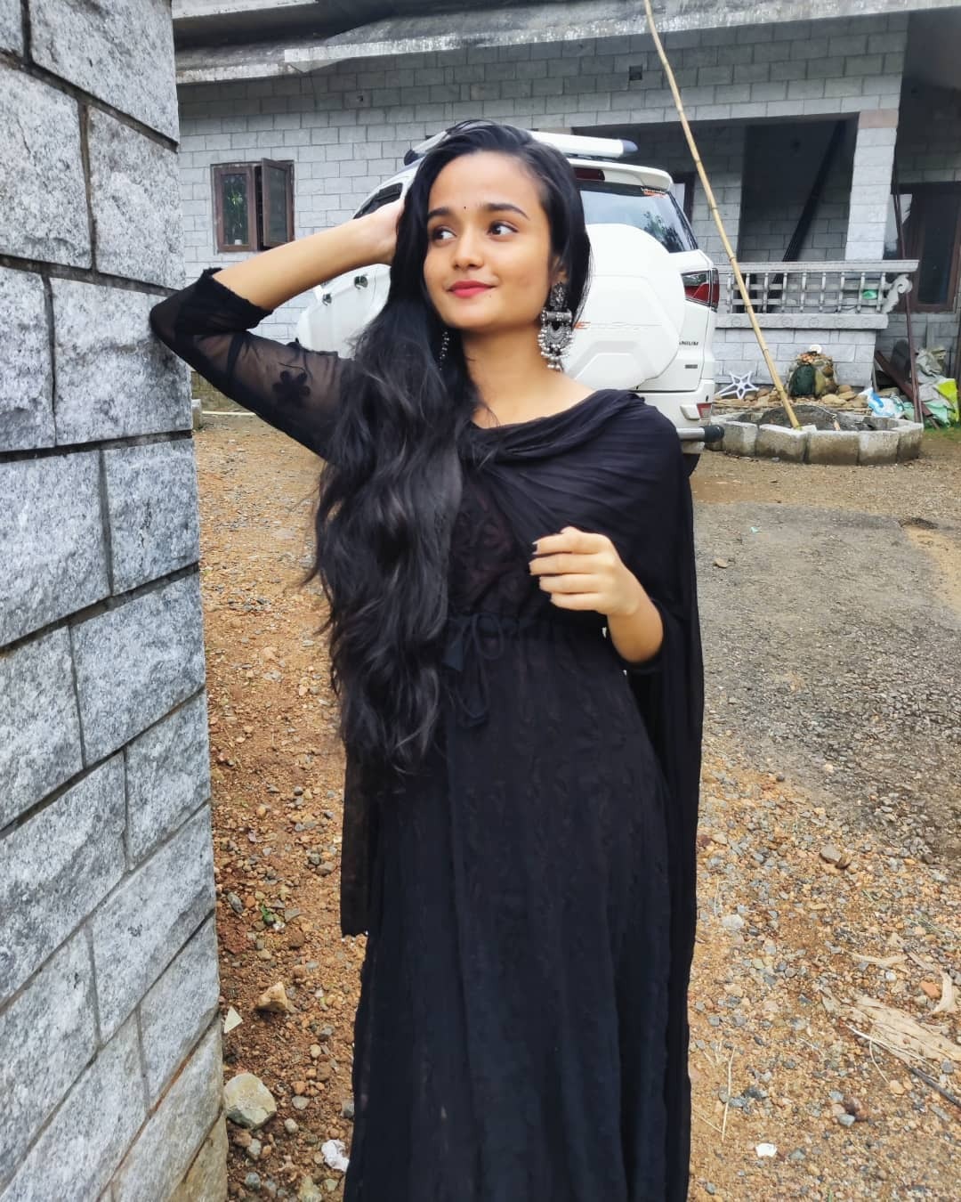 Top Singer Anchor Meenakshi Anoop's New Stills Shows Her Long Hair