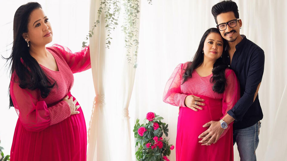 Photoshoot के दौरान बेबी बंप फ्लॉट करती दिखीं भारती सिंह, Photos हुईं सोशल मीडिया पर वायरल
