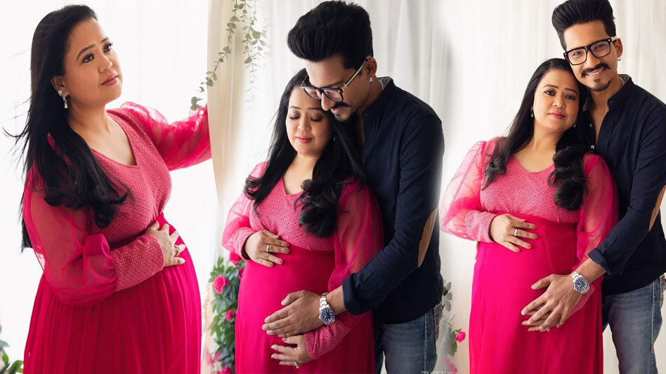 Photoshoot के दौरान बेबी बंप फ्लॉट करती दिखीं भारती सिंह, Photos हुईं सोशल मीडिया पर वायरल