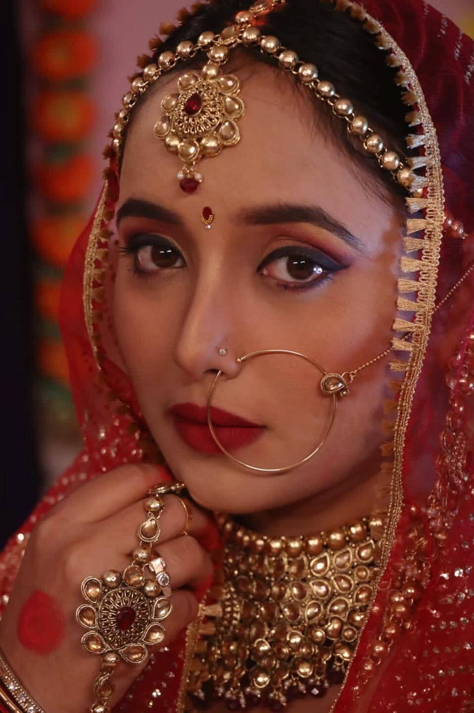 Bhojpuri actress Rani Chatterjee dressed as a bride, photos went viral on social media Bhojpuri actress Rani Chatterjee dressed as a bride, photos went viral on social media