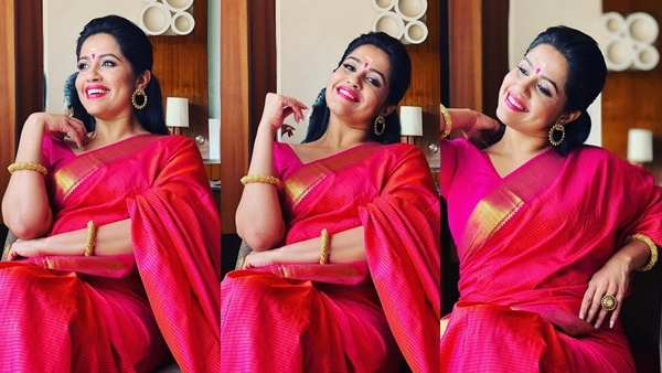 singer ranjini haridas new clicks in rose saree goes viral | ഇതാര് ...