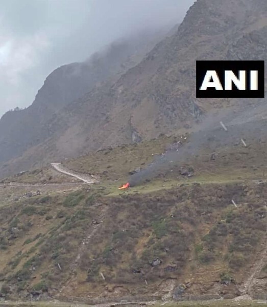 A Helicopter Carrying Kedarnath Pilgrims Crashes In Uttarakhand Photos